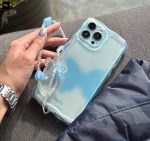 قاب پروانه ي فيروزه اي همراه بند ست