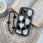 قاب قلب سفید و مشکی