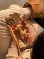 زرافه بند دار جا کارتی چرمی