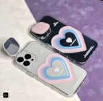 قاب قلب صورتی آیینه ای