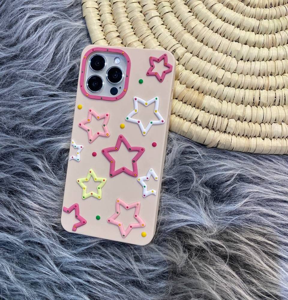 قاب سیلکونی ستاره صورتی