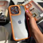 قاب استندی نارنجی با محافظ لنز رینگی