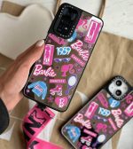 قاب استیکر باربی آینه ای