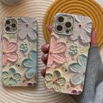 قاب گل آبرنگی نارنجی