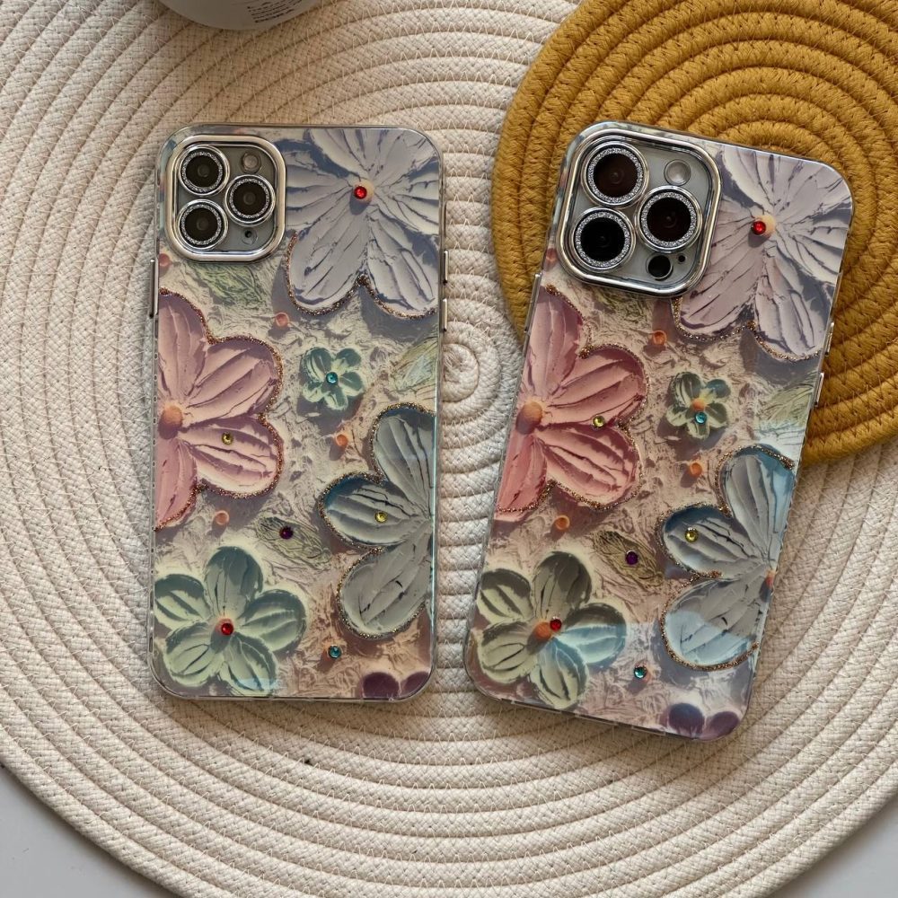 قاب گل آبرنگی نارنجی