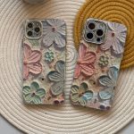 قاب گل آبرنگی نارنجی