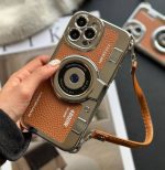 قاب دوربین چرمی بند دار