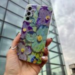 قاب گل آبرنگی بنفش