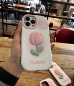 قاب سیلیکونی گل برجسته لاله