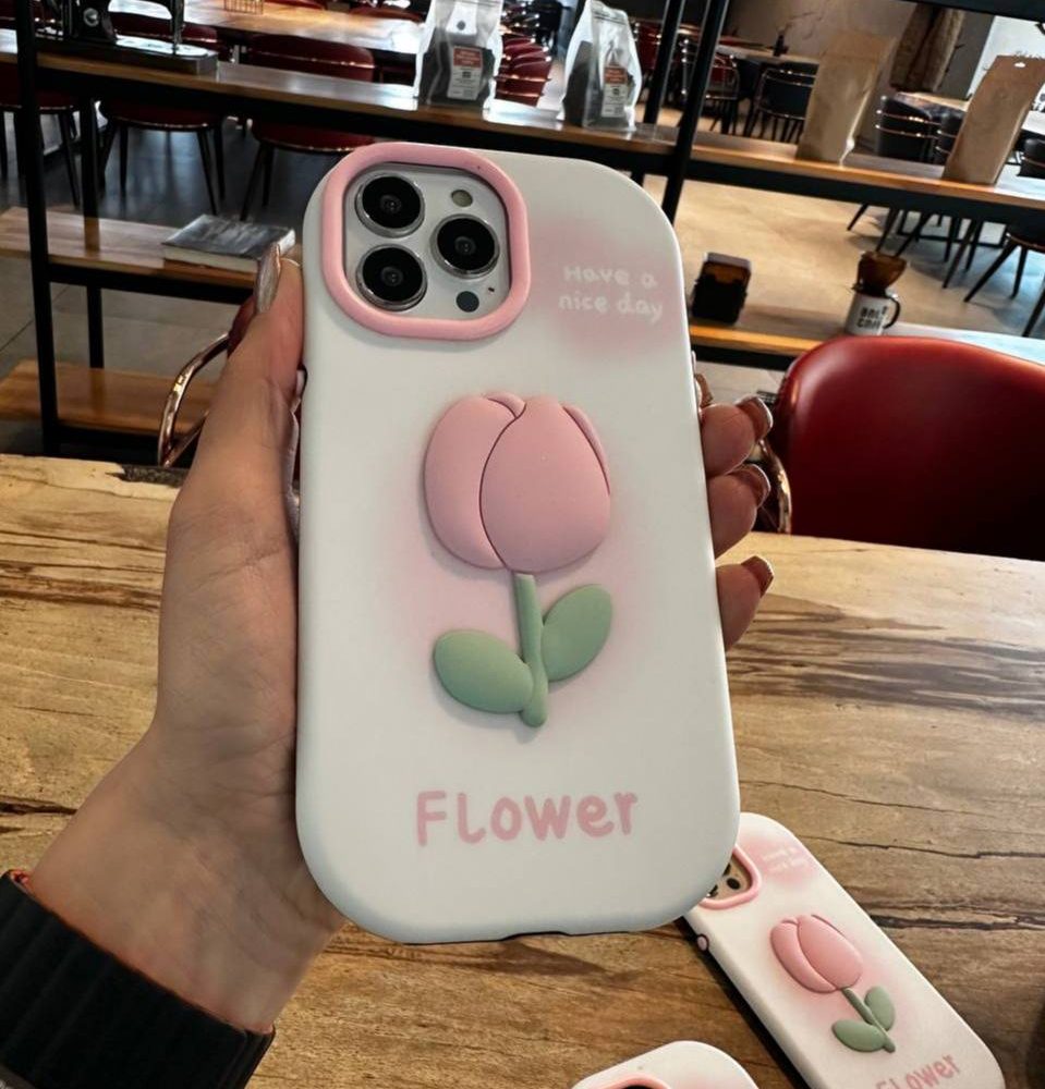 قاب سیلیکونی گل برجسته لاله