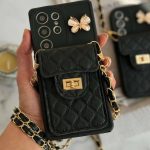 قاب پروانه ای جاکارتی دار بند دار مشکی