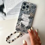 قاب گل مشکی همراه باآویز مرواریدی - Image 3
