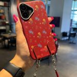 قاب گل چرمی همراه با بند دستی