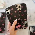 قاب پاپیون صورتی و آویز