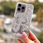 قاب قلب موج صورتی