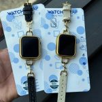 ⁨ بند اپل واچ چرمی کروکدیلی