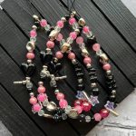 ند آویز مرواریدوقلب مشکی