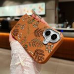 قاب طرح چرم برگ های پاییزی