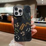 قاب طرح چرم برگ های پاییزی