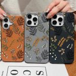 قاب طرح چرم برگ های پاییزی