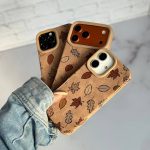 قاب طرح چرم برگ های پاییزی