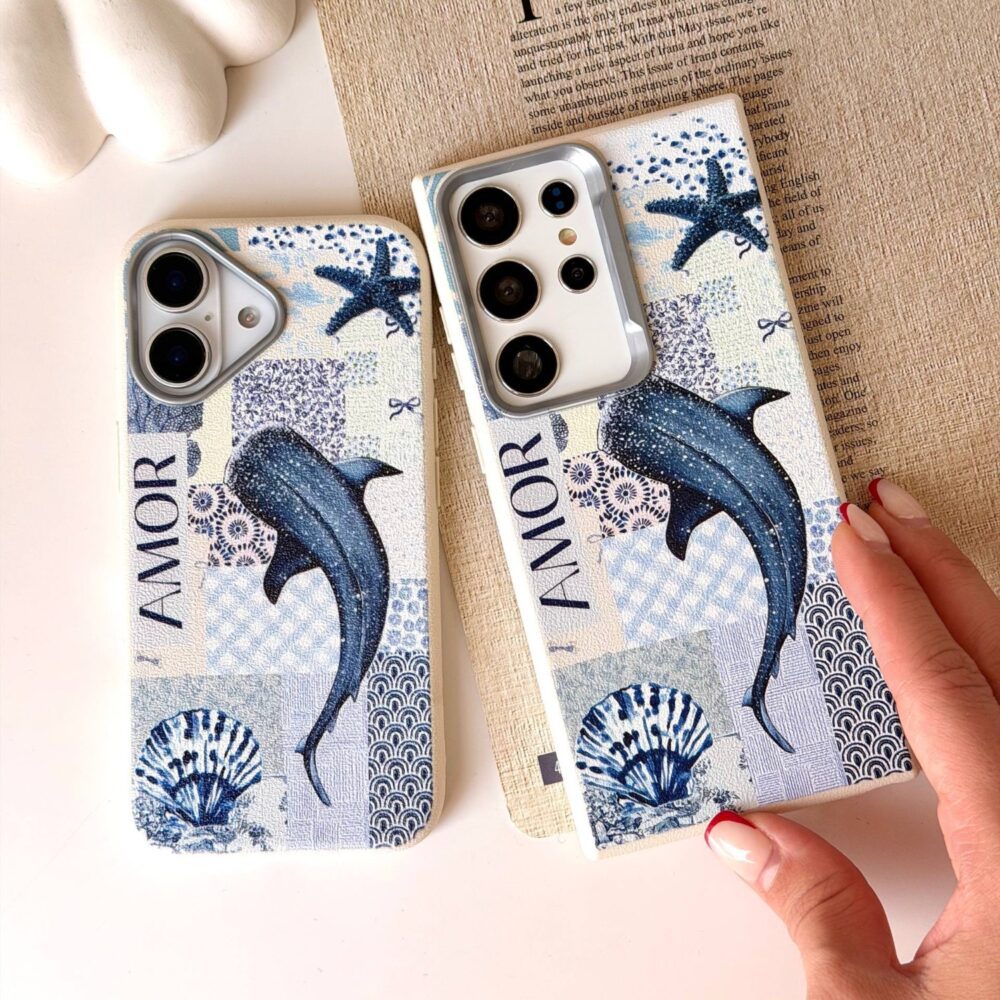 قاب طرح چرم وال