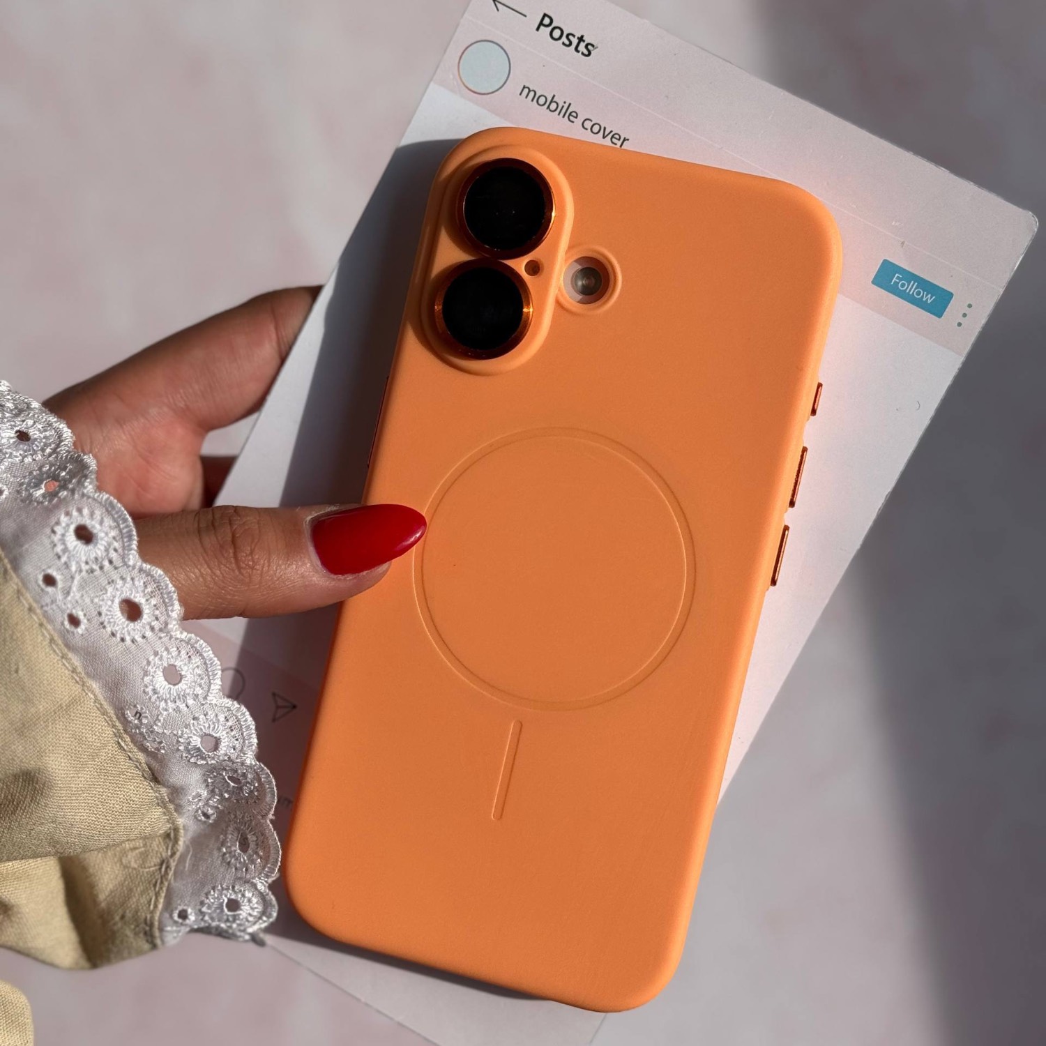 قاب مگ سیف رنگی لنزدار