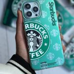 قاب موبایل آیفون استارباکس هلوگرامی سبز