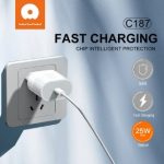 شارژر دیواری 25 وات دبلیو یو دبلیو مدل A56 Super fast - Image 2