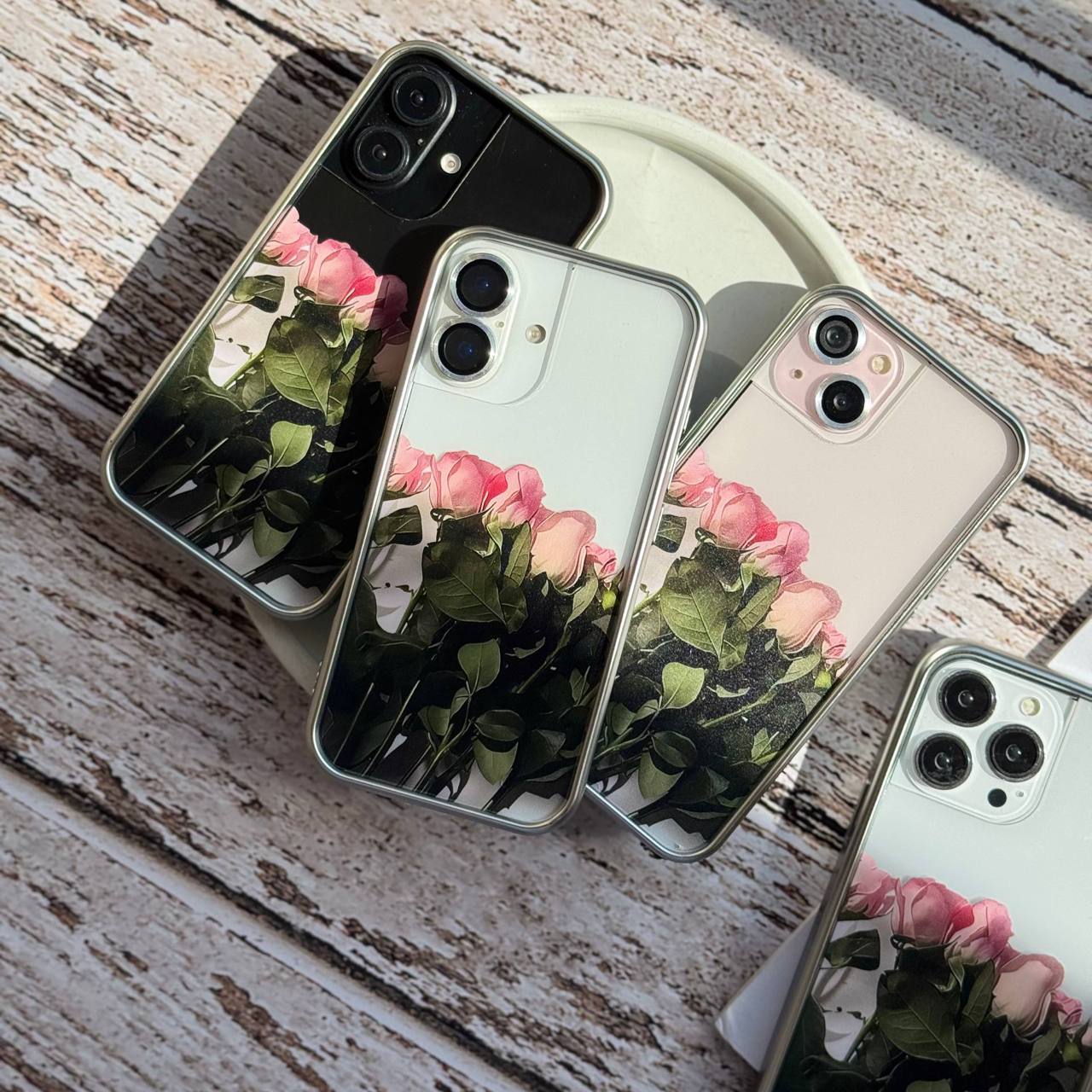 قاب گل رز صورتی