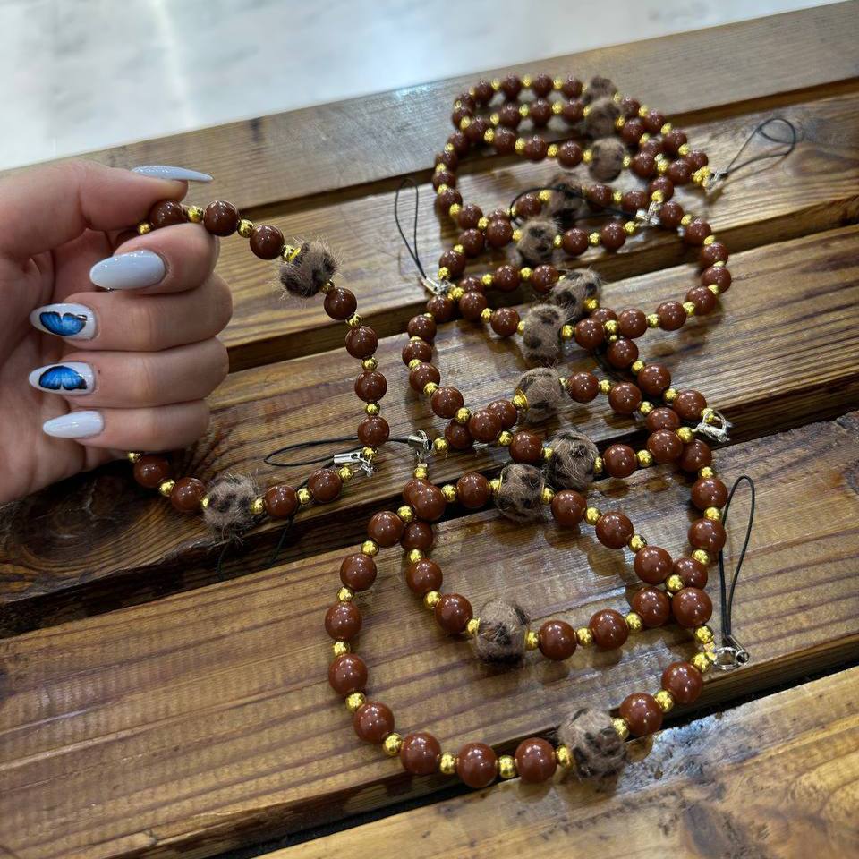 بند آویز مرواریدی پلنگی