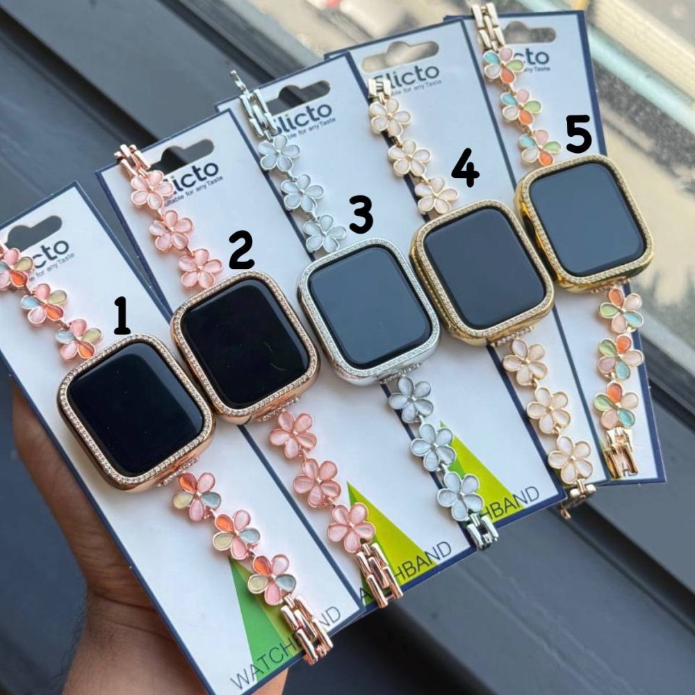 ست کیس نگین دار و بند گل بابونه