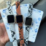 بند اپل واچ چرمی پوست ماری