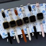 بنداپل واچ چرم و دیاموند