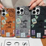 قاب طرح چرم سفر دور دنیا