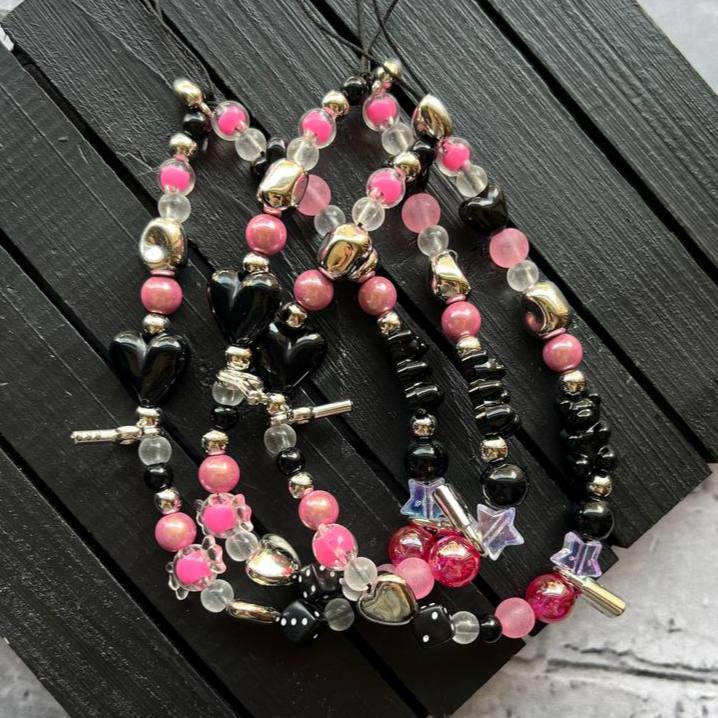 ند آویز مرواریدوقلب مشکی