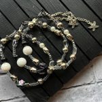 بند آویز مروارید وستاره نقره ای