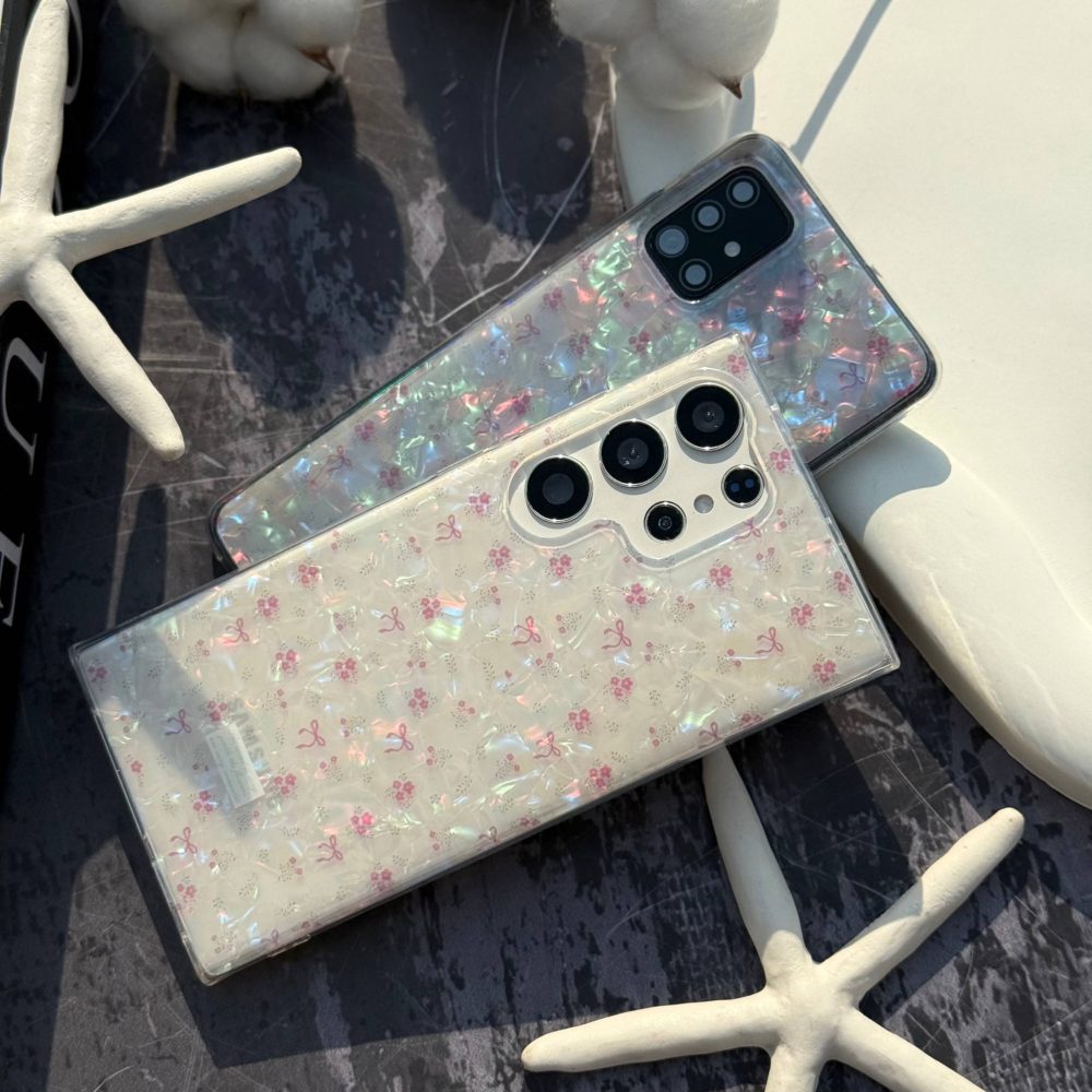 قاب صدفی گل و پاپیون