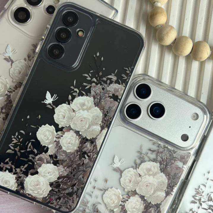 قاب گل رز سفید