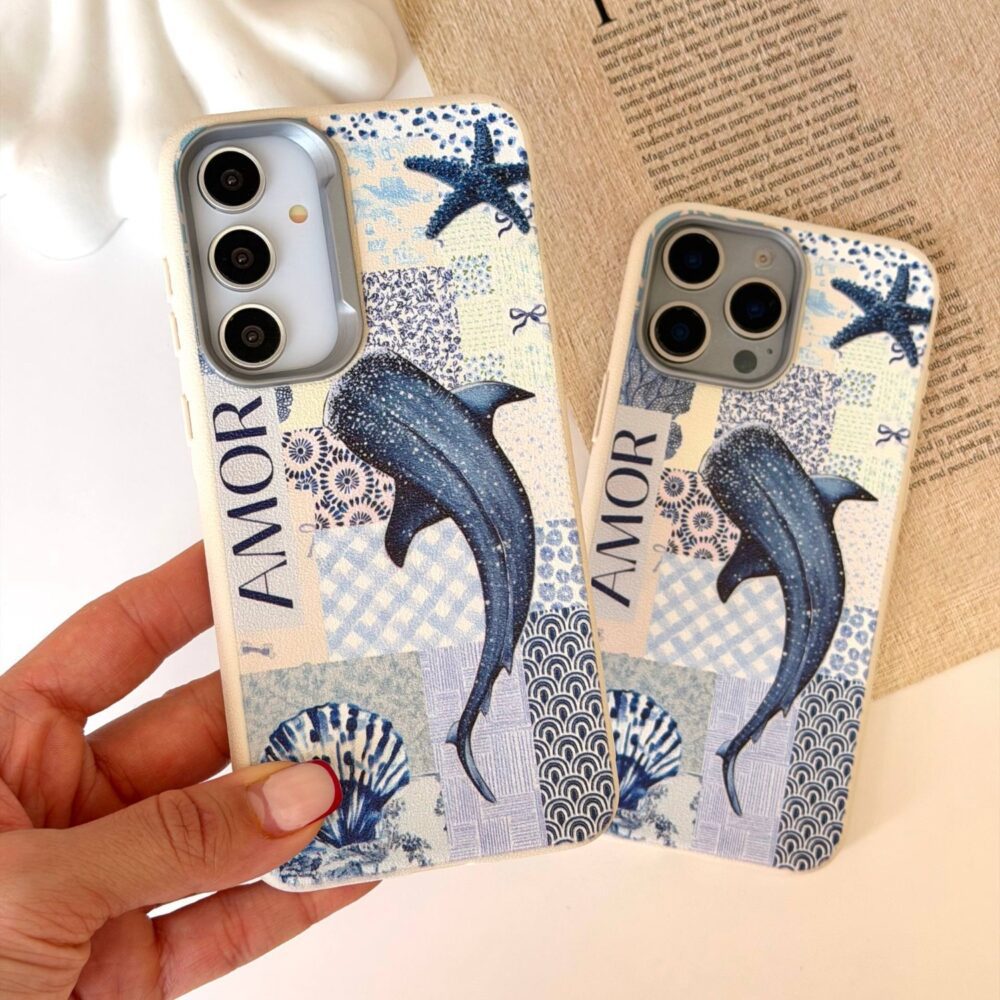 قاب طرح چرم وال